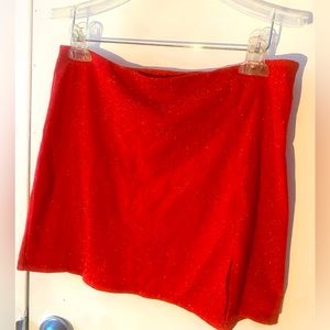 Unif womens sparkly red skirt size L